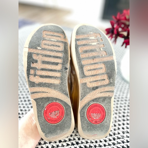 Fitflop Twiss Crystal Sandals Beige Gold - Picture 6 of 7